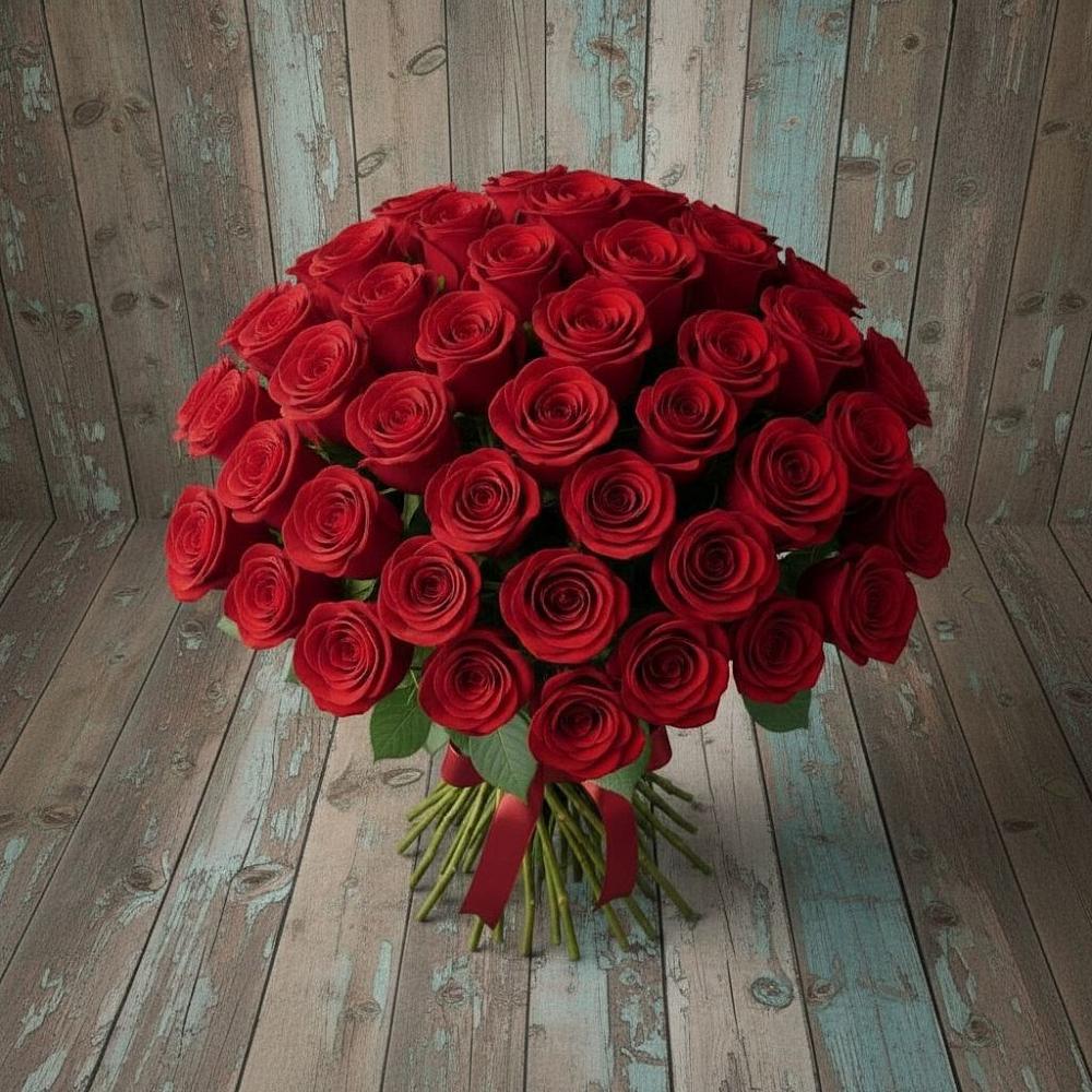 Букет 55 Красных роз Фридом в Залари