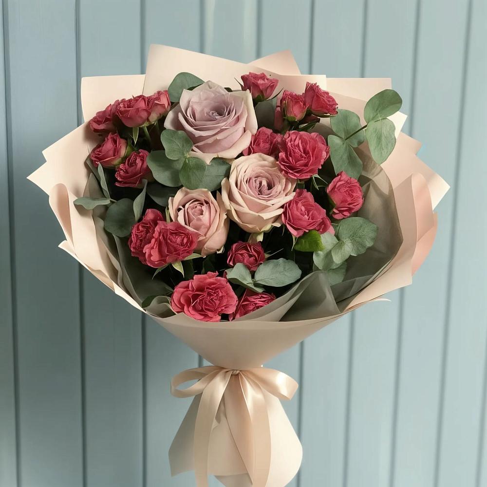 Букет цветов из: Гвоздики и Розы в Залари