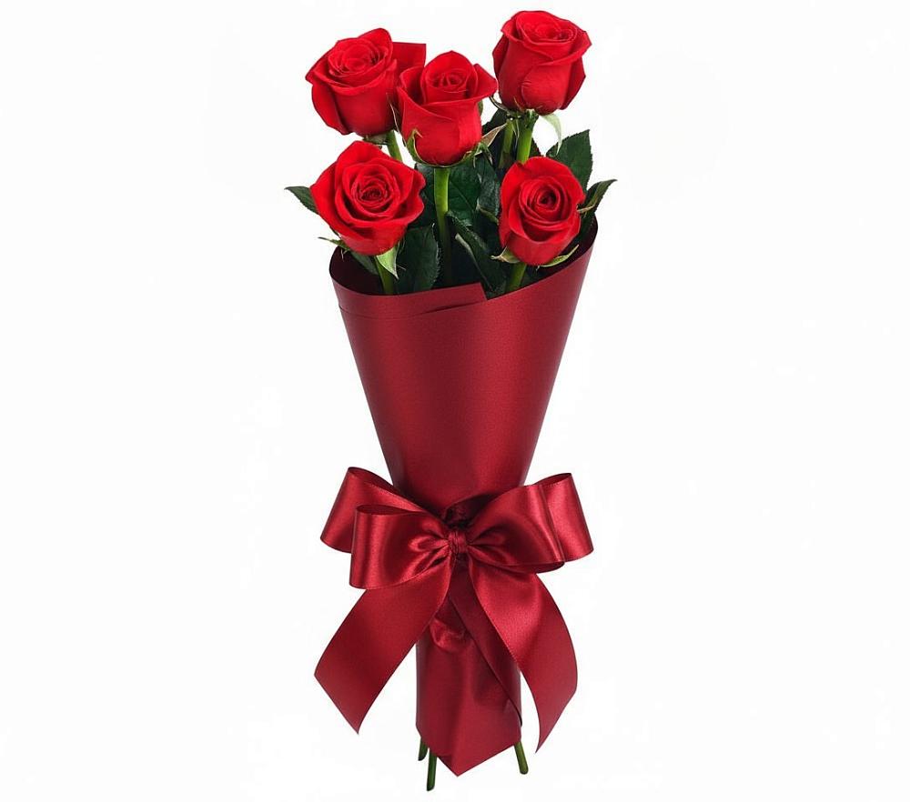 Букет 5 Красных роз Эдлесс Лав в Залари
