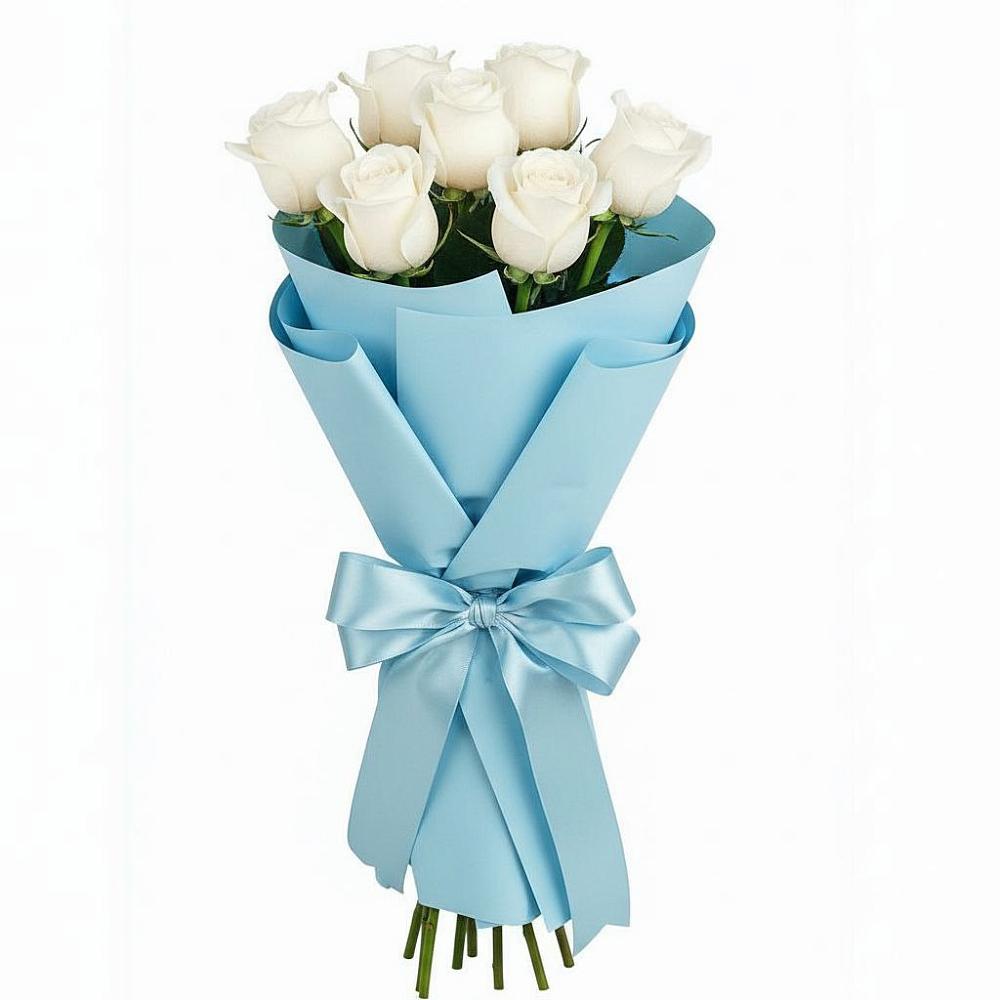 Букет 7 белых роз Проуд в Залари