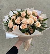 Букет Кремовые розы Латте в Залари
