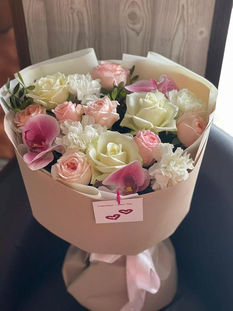 Букет цветов из: Орхидеи, Розы и Гвоздики в Залари