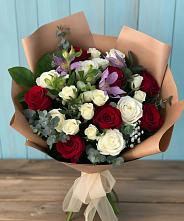 Букет цветов из:  Розы и Альстромерии в Залари