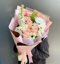 Букет цветов из:  Хризантемы и Розы в Залари