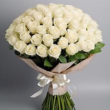 Букет 101 беля роза Белоснежка в Залари