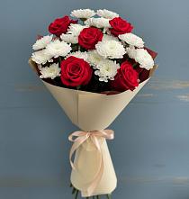 Букет цветов из:  Розы и Хризантемы в Залари