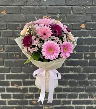 Букет цветов из:  Герберы и Хризантемы в Залари