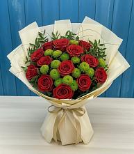 Букет цветов из:  Розы и Хризантемы в Залари