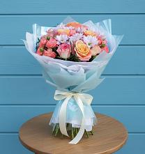 Букет цветов из:  Хризантемы и Розы в Залари