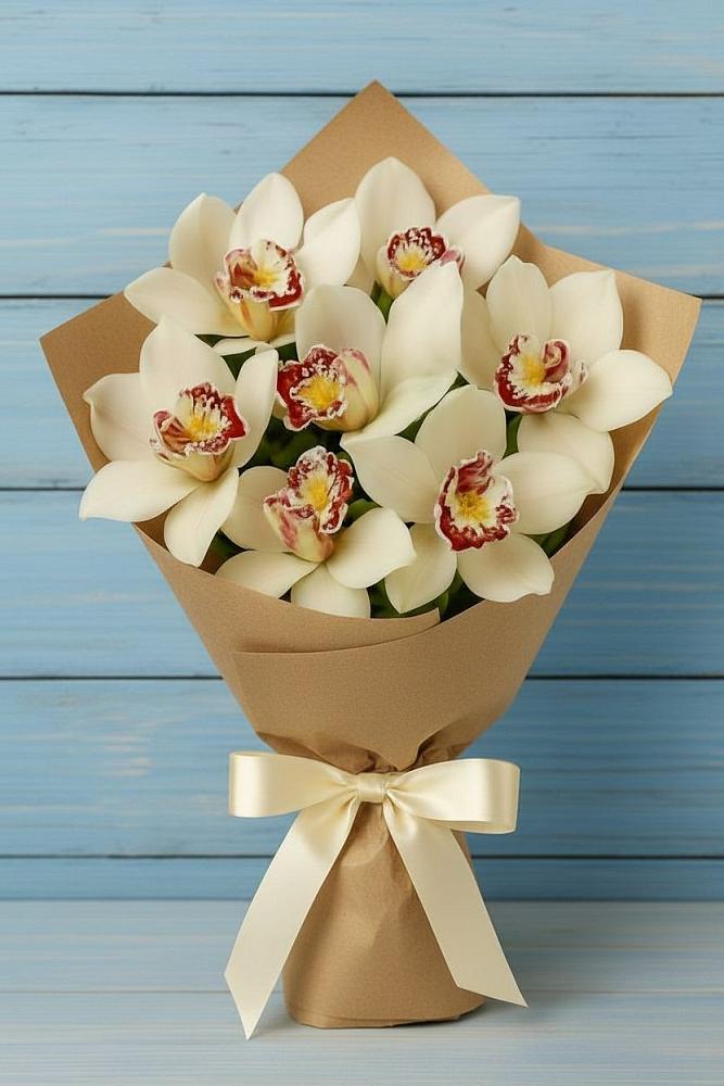 Букет цветов из: Орхидеи и Розы в Залари